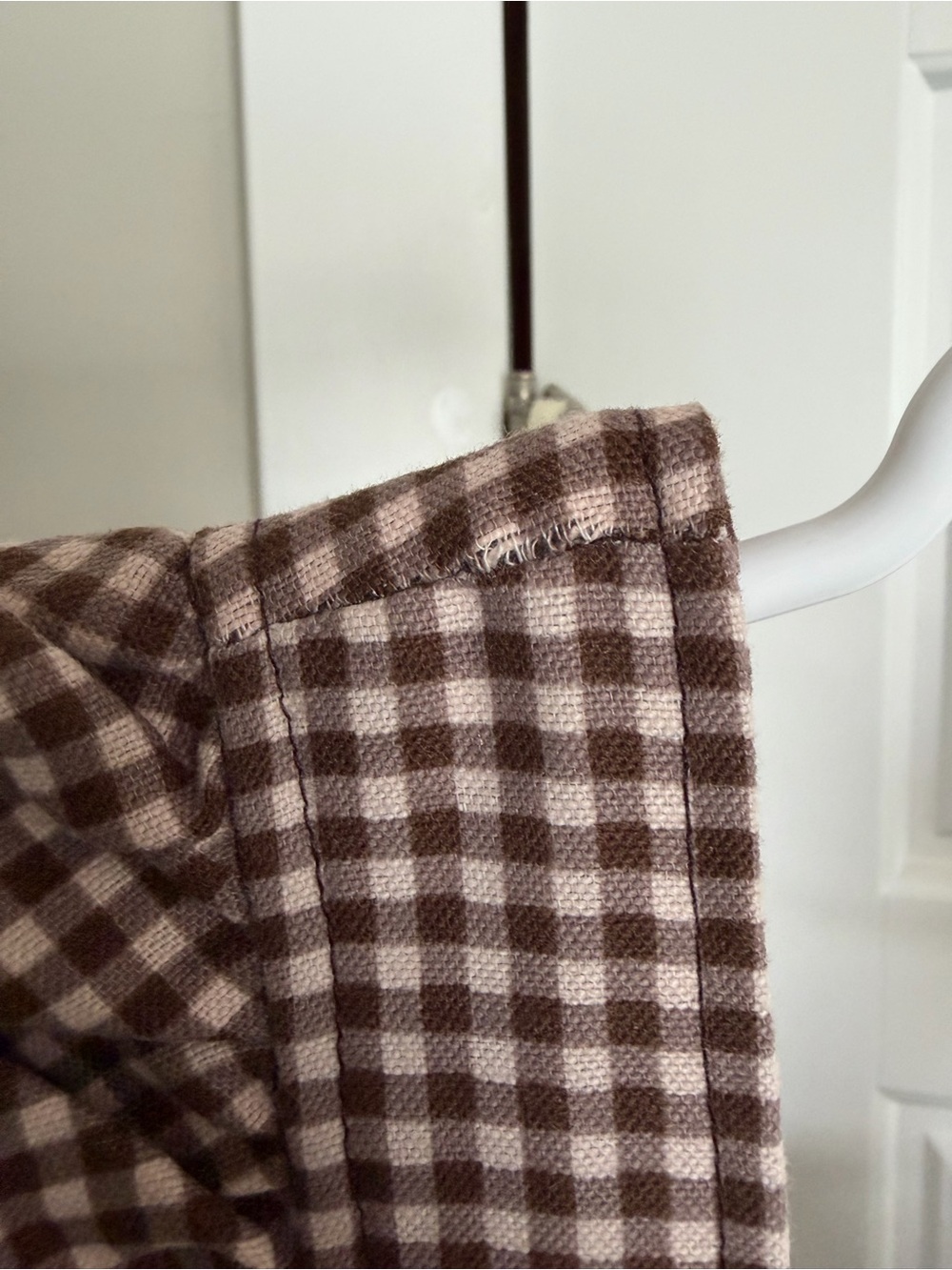 Motel Rocks Brown Gingham Ruffle-Strap Mini Dress - Picture 4 of 6